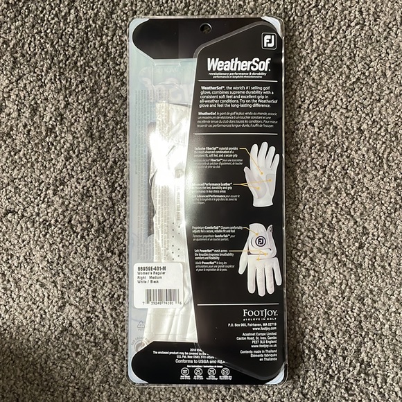 WeatherSof NEW women’s golf glove good gripping even in the rain. Medium, Right - Picture 3 of 3